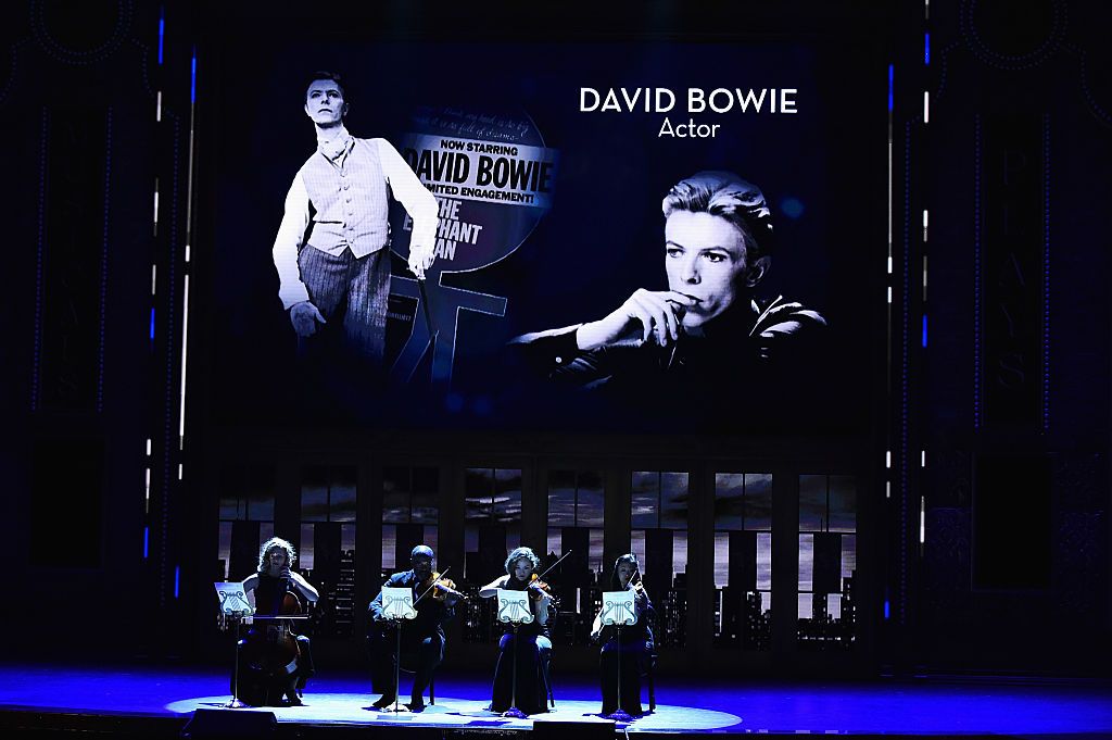 Still of David Bowie during the "In Memoriam" tribute<br>